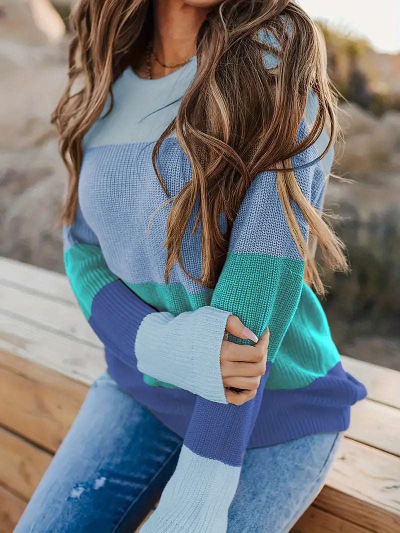 WW | Gestreifte Gestrickte Damen Tops Stilvoll und Bequem