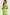 WW | Neongrün Minikleid mit Falten