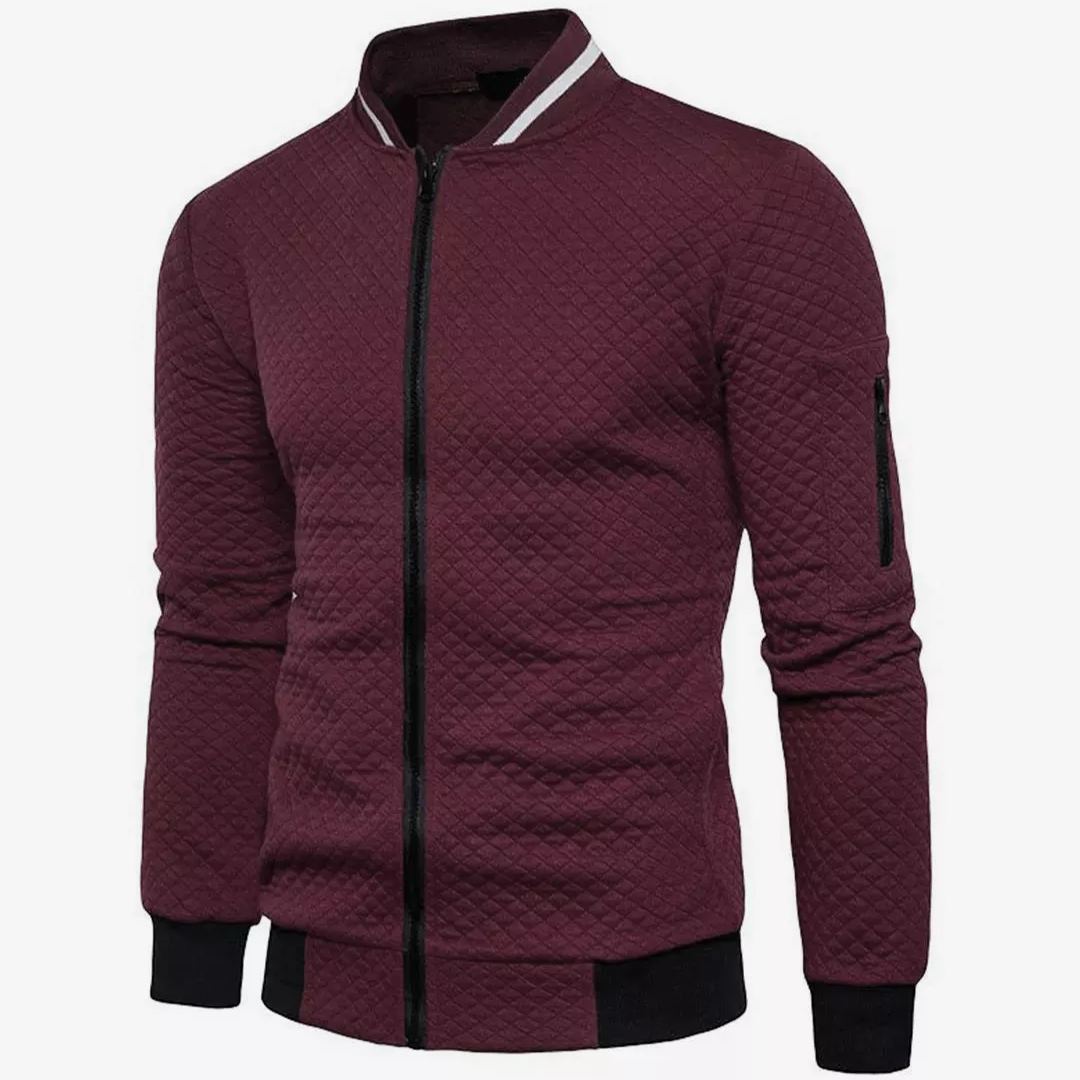 W&W Mode | Jacquard Zip-Bomberjacke