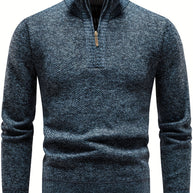 WW | Stilvoller, Lässiger Pullover Mit Halbem Reißverschluss