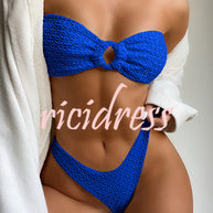 WW Bandeau-Bikini mit Ringausschnitt