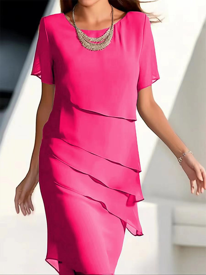 W&W Mode | Stilvolles Mid-Waist-Kleid mit Splicing-Detail
