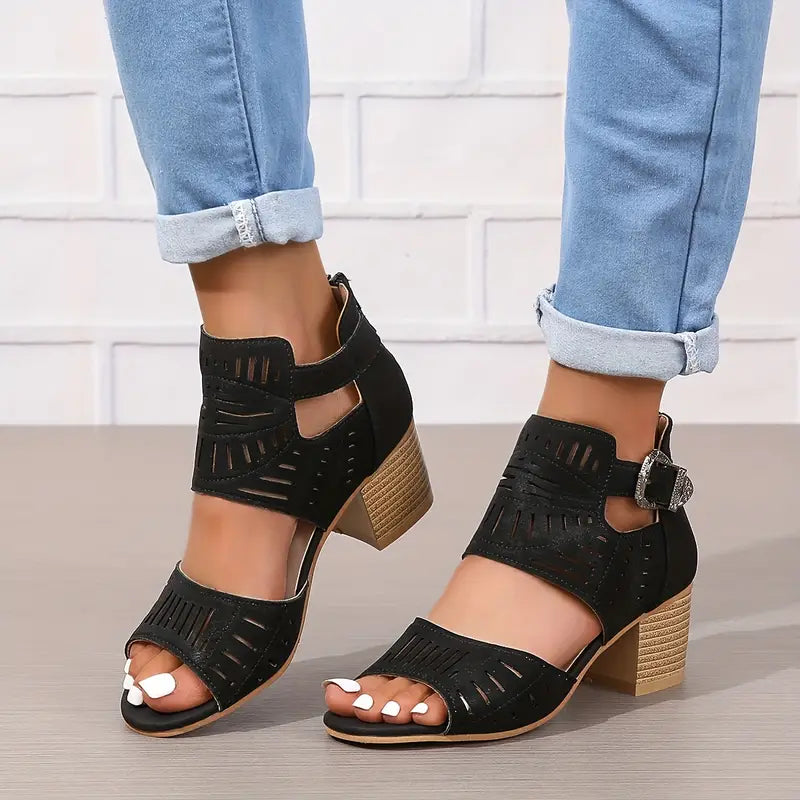 WW | Damensandalen mit Dickem Absatz
