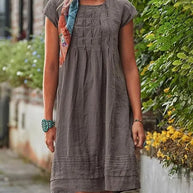WW | Vintage und Casual Damenkleider aus Festem Leinen