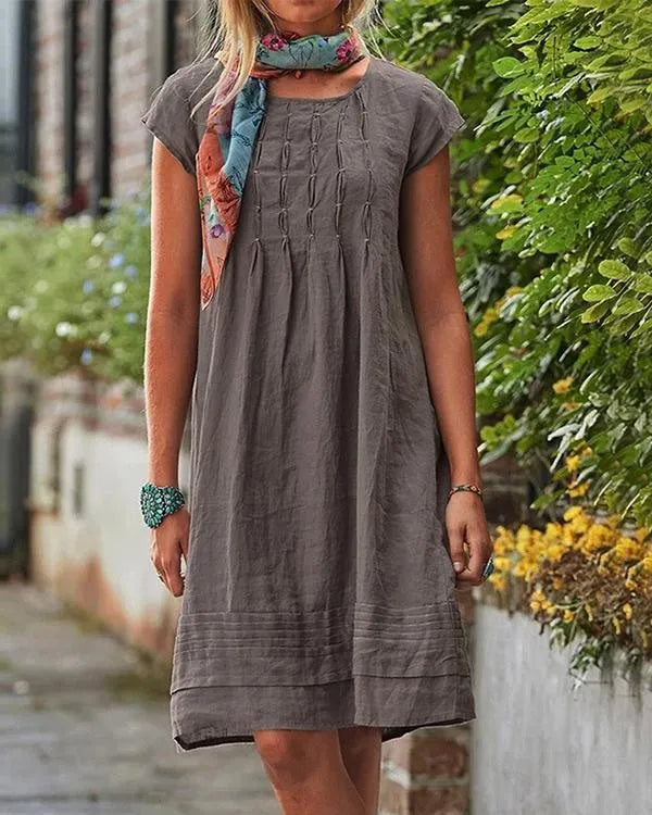 WW | Vintage und Casual Damenkleider aus Festem Leinen