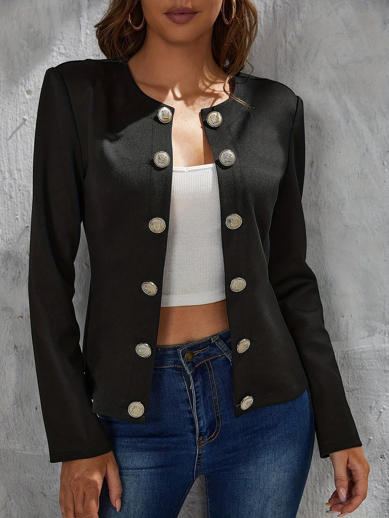 WW | Schwarzer Blazer mit Knöpfen