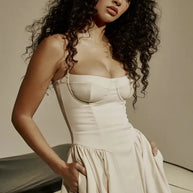 Midikleid in Korsettform