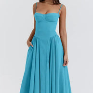 Midikleid in Korsettform