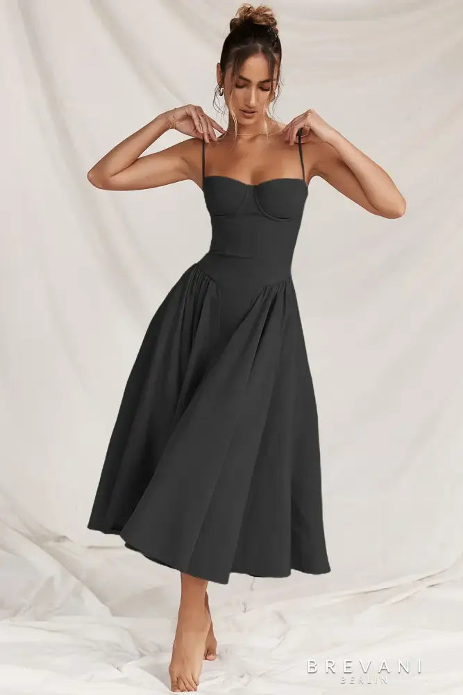 Midikleid in Korsettform