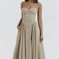 Midikleid in Korsettform