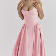 Midikleid in Korsettform