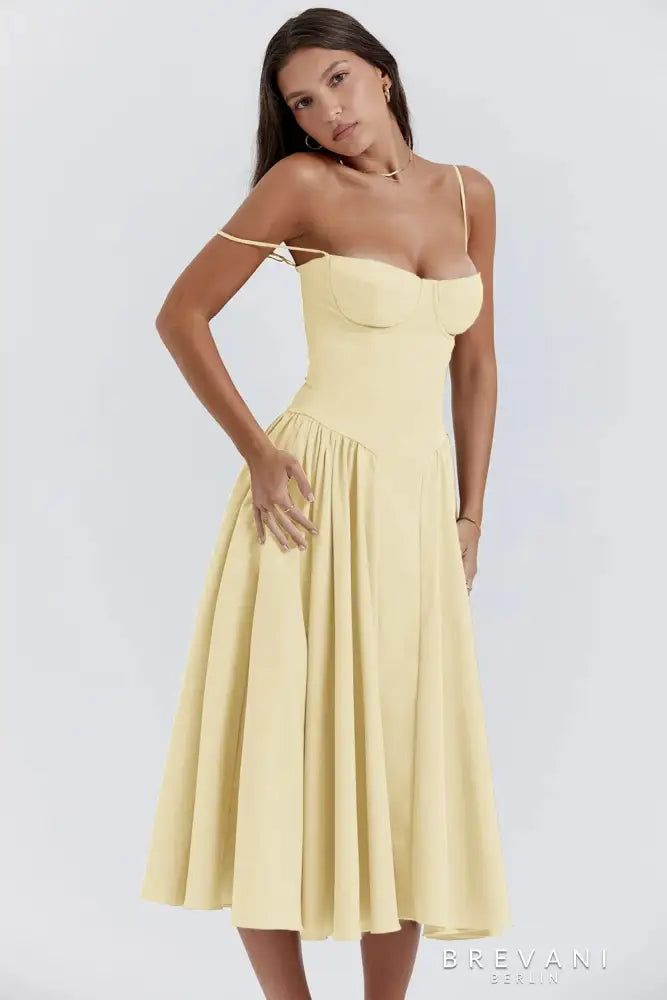 Midikleid in Korsettform