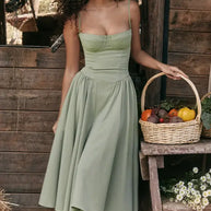 Midikleid in Korsettform