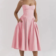 Midikleid in Korsettform