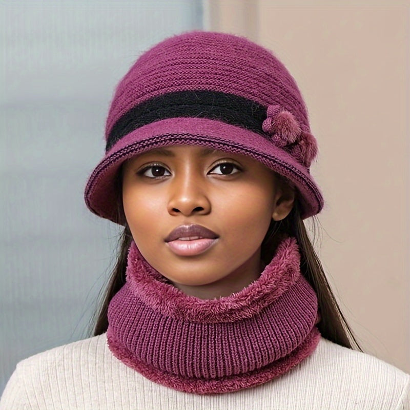 WW | Schickes Winter Stilvolles Gestricktes Set für Frauen
