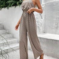WW | Ärmelloser Jumpsuit mit aufhängendem Halsband