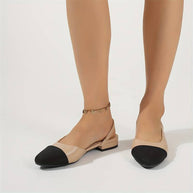 WW | Slingback Ballerinas in Beige & Schwarz Klassischer Chic
