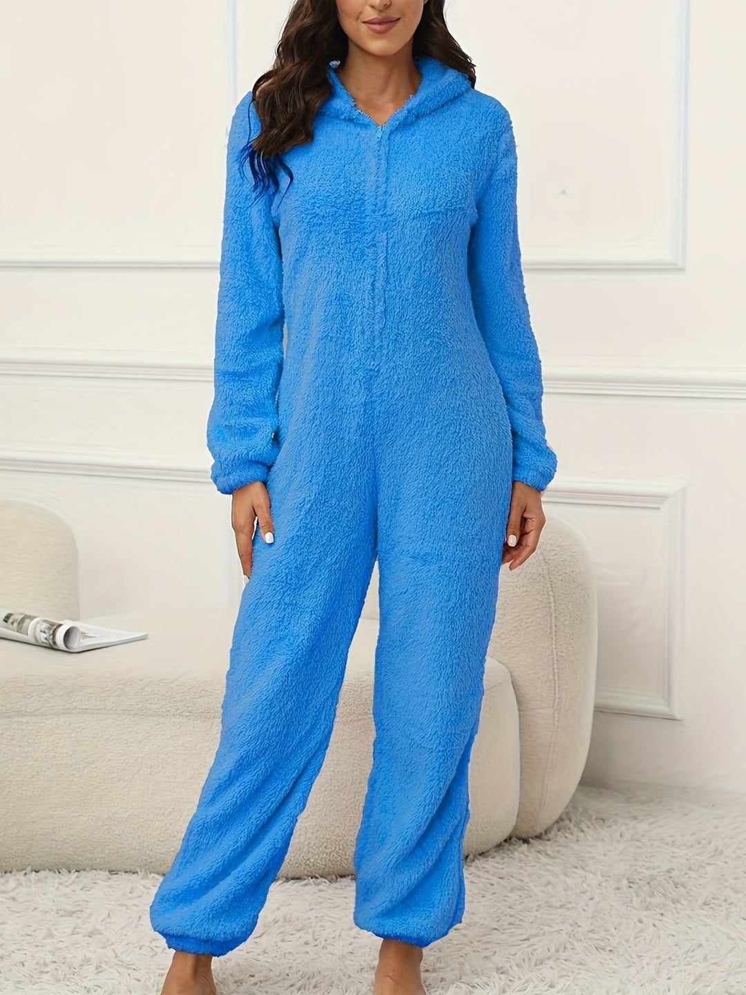 W&W Mode | Kapuzen-Lounge-Jumpsuit Für Stilvollen Winterkomfort Für Frauen