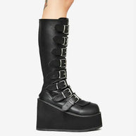 WW | Zip Up Chunky High Heel Stiefel