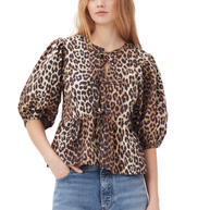 WW | Bluse mit Puffärmeln und Schleifendetail für Damen