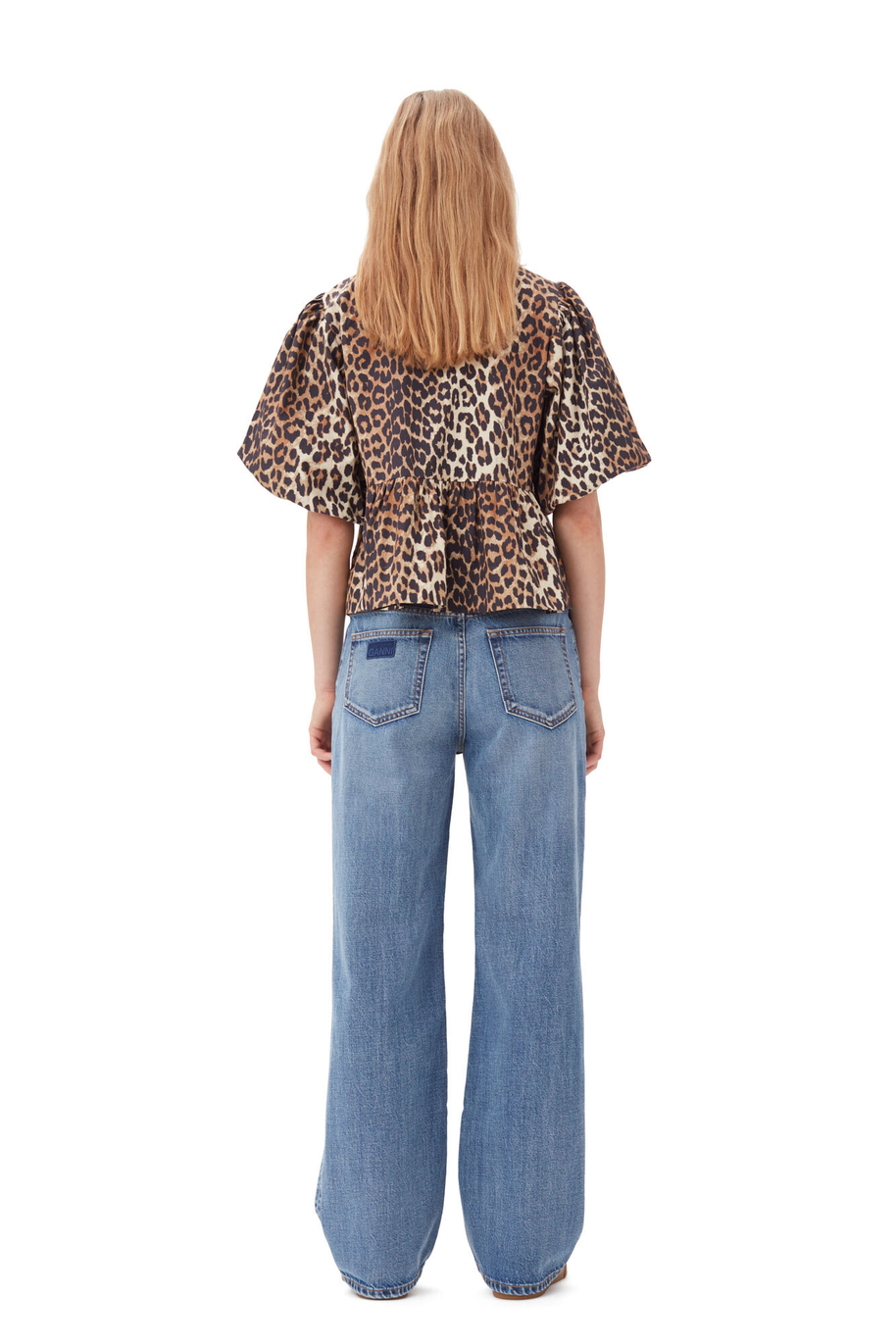 WW | Bluse mit Puffärmeln und Schleifendetail für Damen