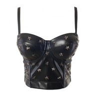 WW | Schwarzes Sternen-Crop-Top