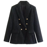 WW | Damen Strukturierter Blazer Mit Doppelknopfleiste