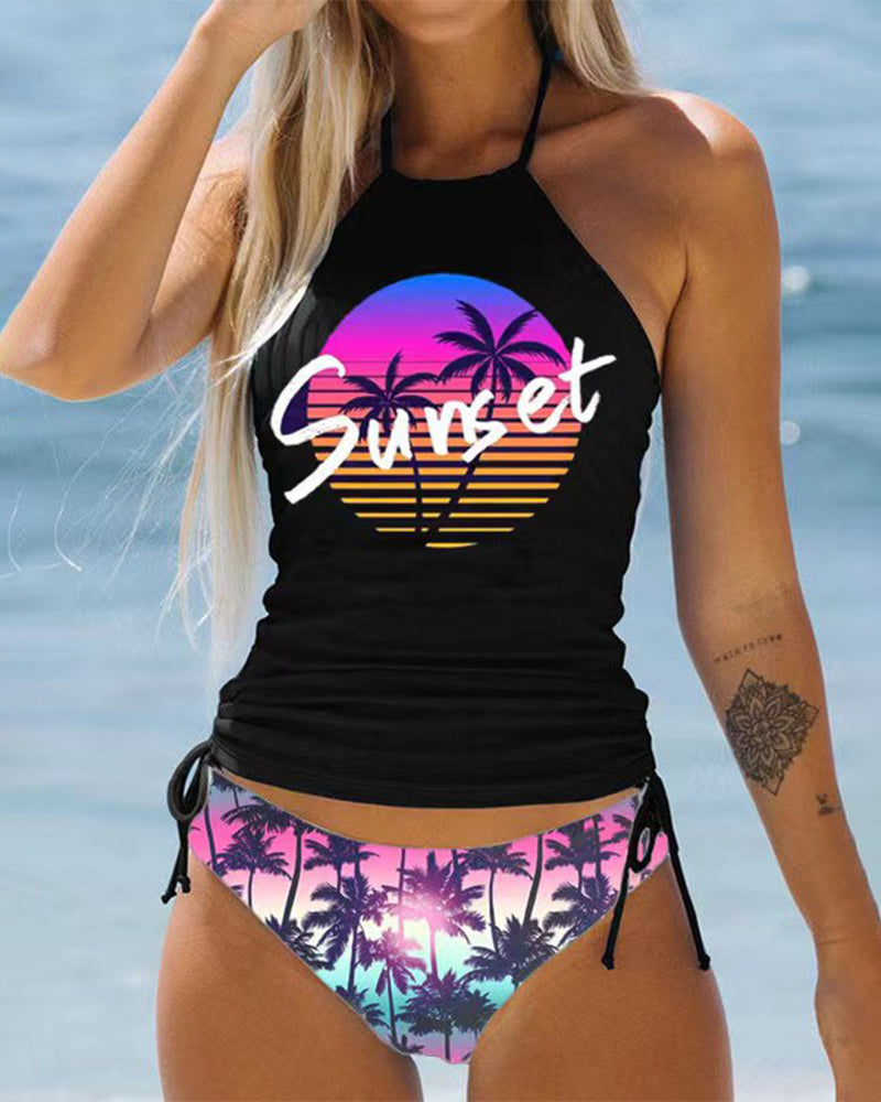 WW | Badeanzug-Set mit Palmenmotiv