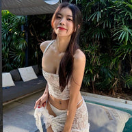 Damen Spitzen-Loungewear-Set mit sexy Details WW