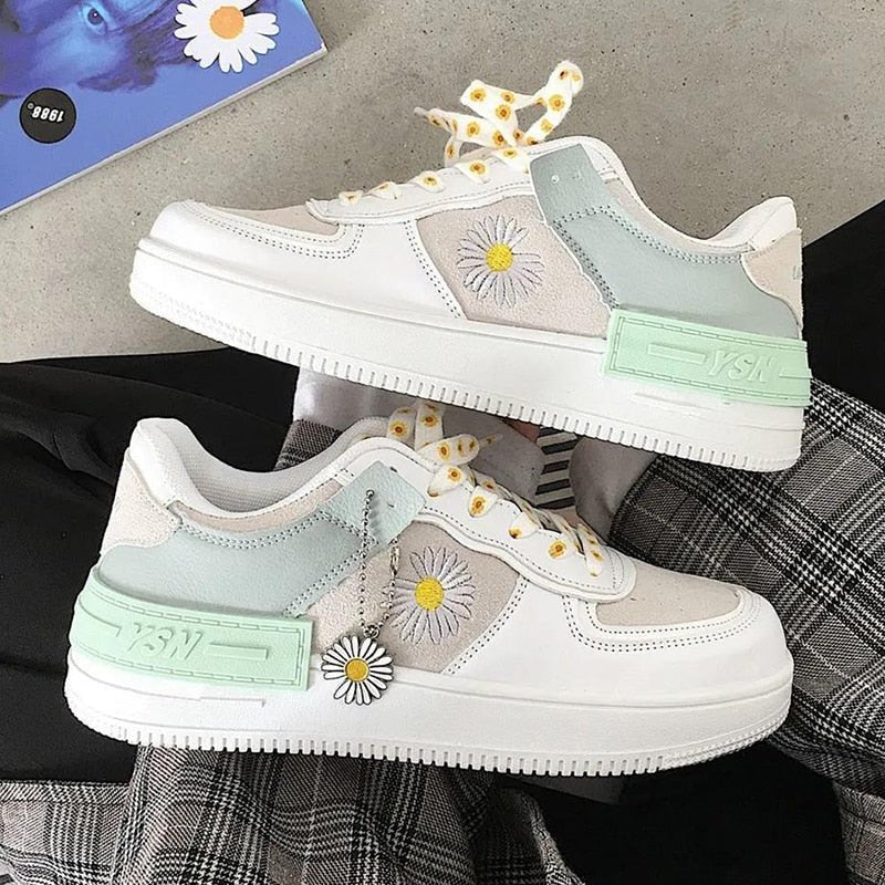 WW | Lässig Rutschfest Floral Drucken Knöchel Turnschuhe
