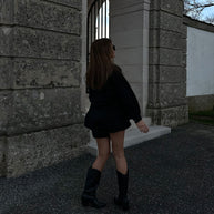 Musselin Bluse Freya Schwarz Kurz