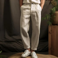 WW | Herren Leinenhose Luftige Sommerhose Mit Regulärer Passform