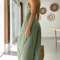 Eleganter und sexy Rückenfreier Träger-Jumpsuit