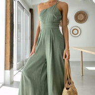 Eleganter und sexy Rückenfreier Träger-Jumpsuit