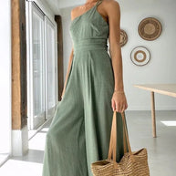 Eleganter und sexy Rückenfreier Träger-Jumpsuit