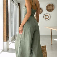 Eleganter und sexy Rückenfreier Träger-Jumpsuit