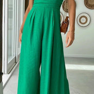 Eleganter und sexy Rückenfreier Träger-Jumpsuit