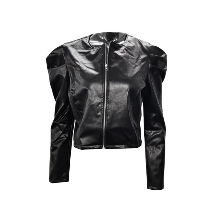 W&W Mode Jacket | Elegante kurze Jacke in Lederoptik für Damen