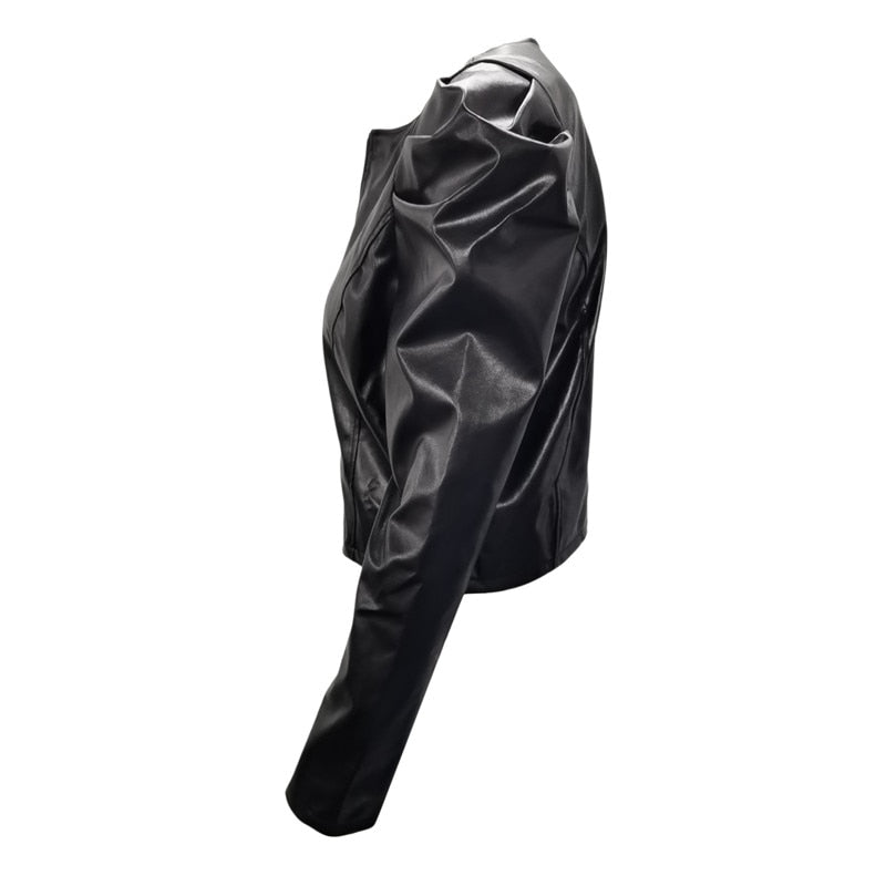 WW Jacket | Elegante kurze Jacke in Lederoptik für Damen