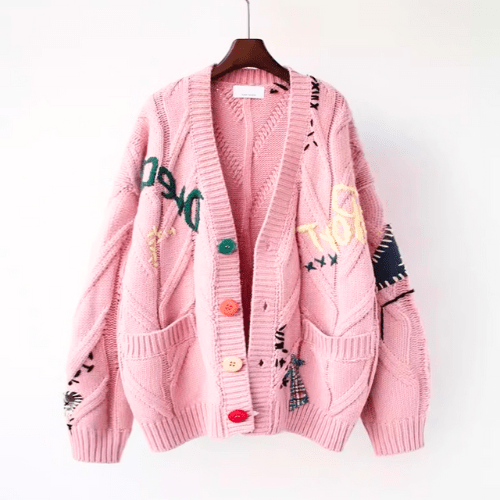 W&W Mode | Strickjacke Damen Weinlese Kleidungsstil