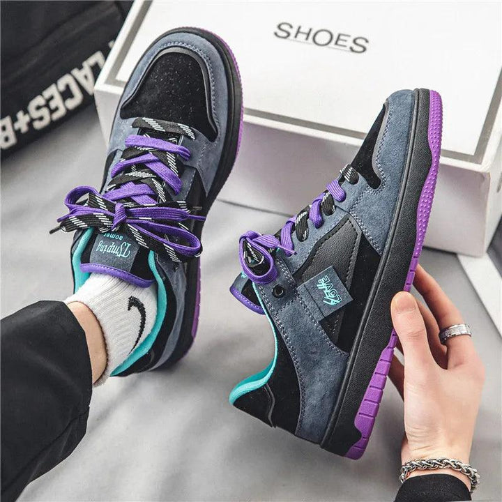 Skate-Schuhe mit niedriger Silhouette und Kontrastschnürsenkeln