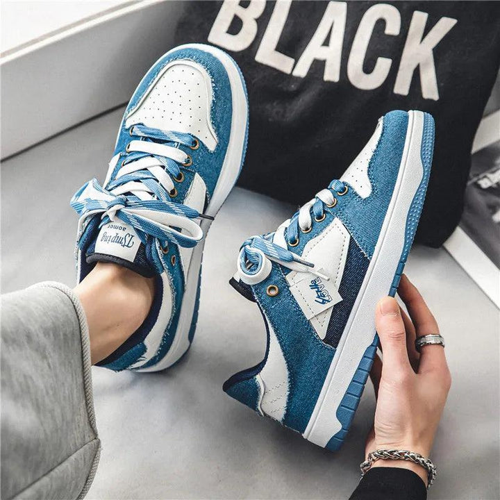 Skate-Schuhe mit niedriger Silhouette und Kontrastschnürsenkeln