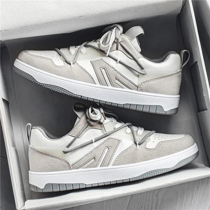 Skate-Schuhe mit niedriger Silhouette und Kontrastschnürsenkeln
