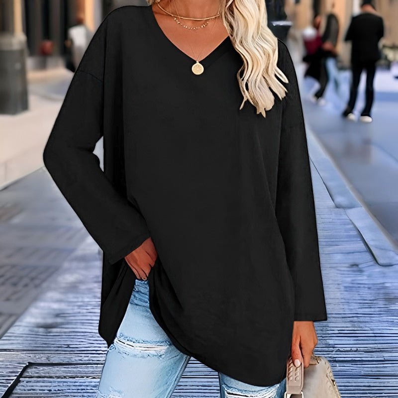 WW | Oversized V-Ausschnitt Pullover für Damen