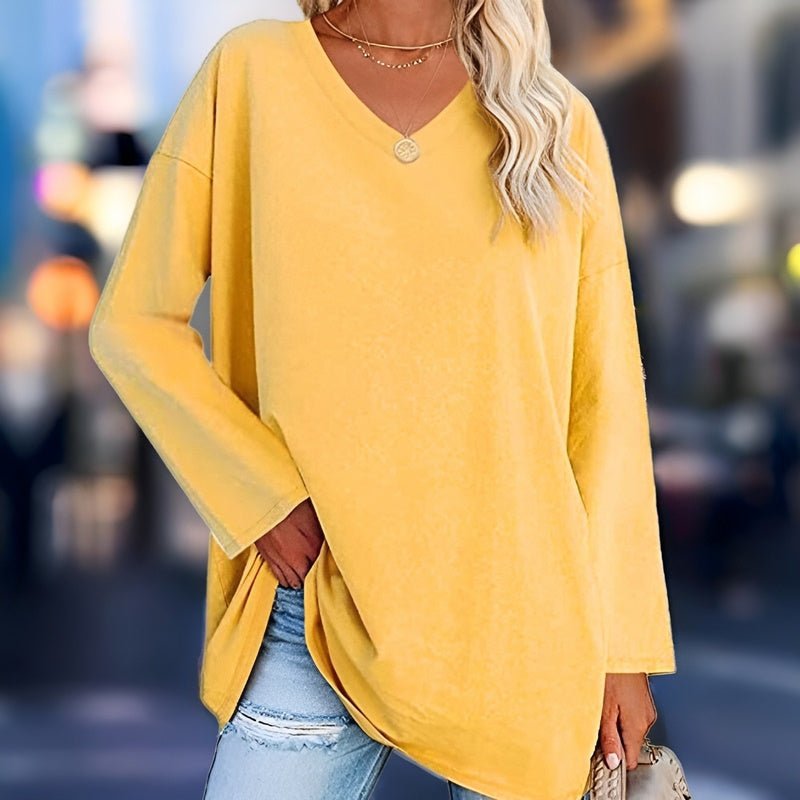 WW | Oversized V-Ausschnitt Pullover für Damen
