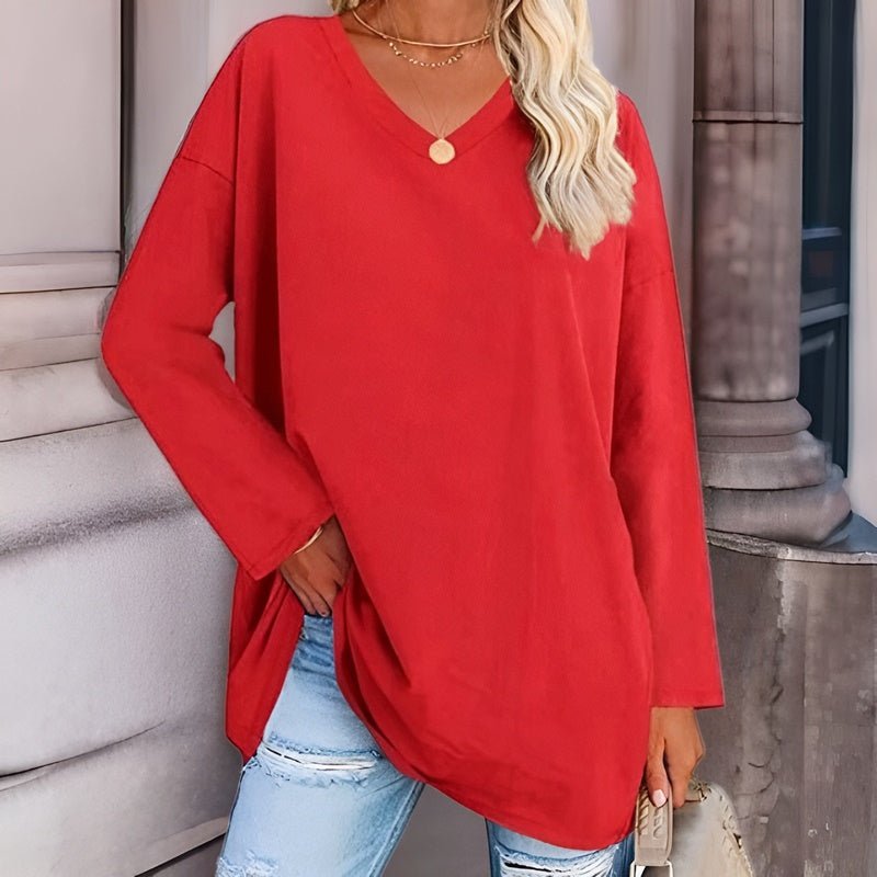 WW | Oversized V-Ausschnitt Pullover für Damen