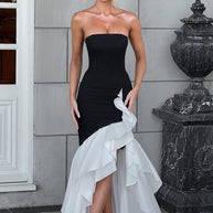WW | Ärmelloses Maxikleid Mit Schlitz Und Rüschen Für Frauen