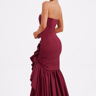 WW | Ärmelloses Maxikleid Mit Schlitz Und Rüschen Für Frauen