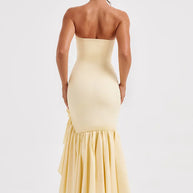 WW | Ärmelloses Maxikleid Mit Schlitz Und Rüschen Für Frauen