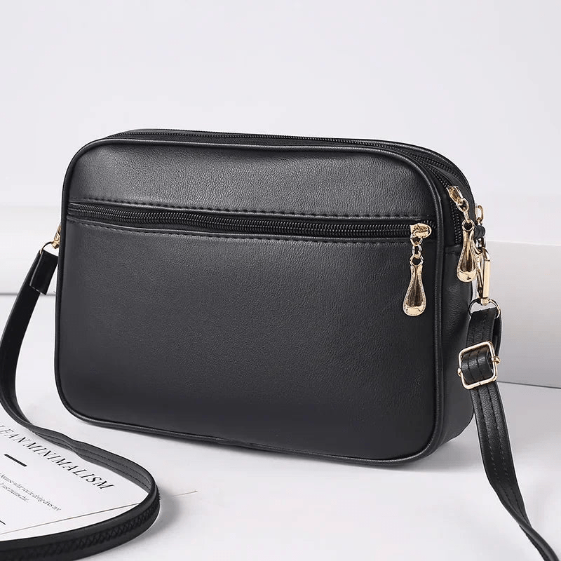 WW | Damen Schultertasche Mit Diamantmuster Und Reißverschluss